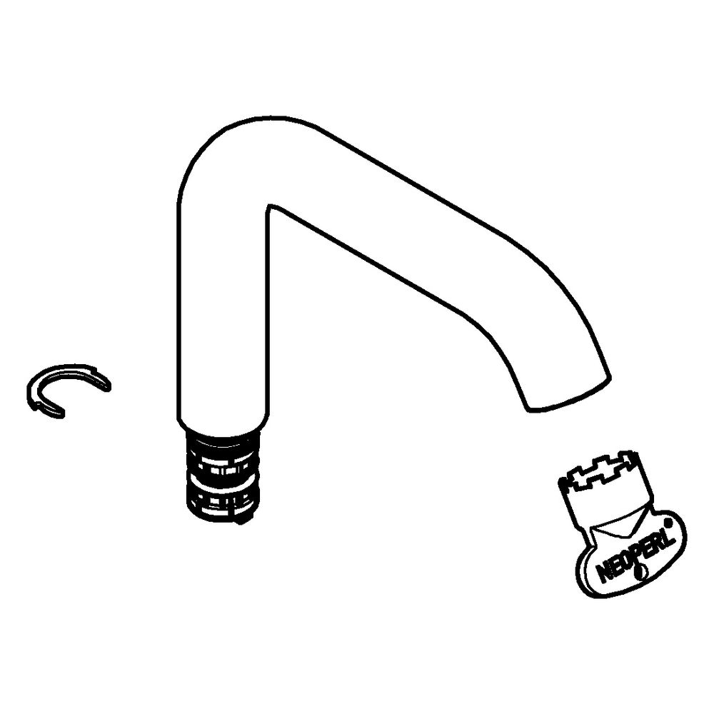 Grohe Rohrauslauf für Essence Einhand-Waschtischbatterie, L-Size, Phantom Black, 13374K... GROHE-13374KF0 4005176790539 (Abb. 2)