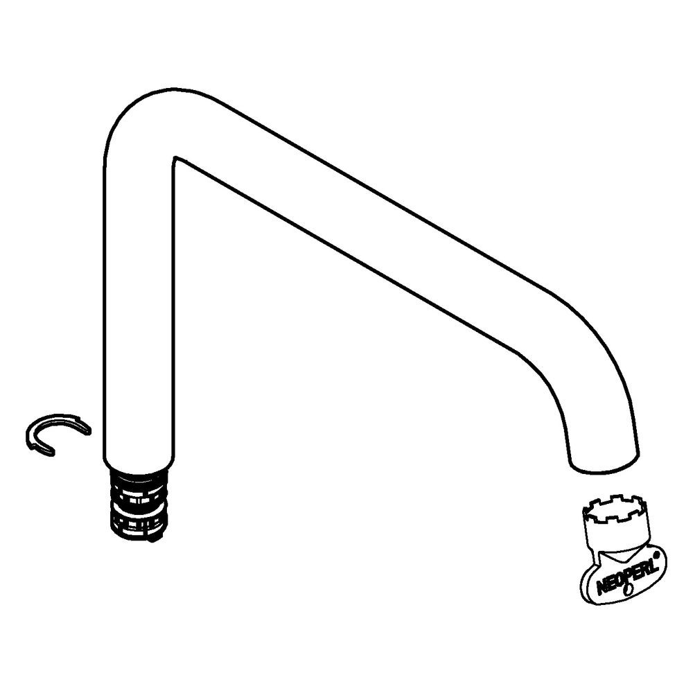 Grohe L-Auslauf für Essence, schwenkbar, mit Schaumstrahldüse, Phantom Black, 13376KF0... GROHE-13376KF0 4005176790744 (Abb. 2)