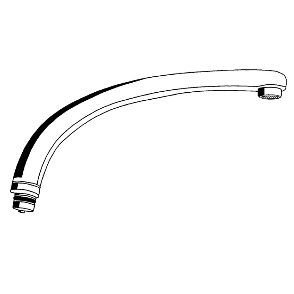 Grohe Gussauslauf für Florida, mit Mousseur und Anschlagring, StarLight, Weiß, 13429L00... GROHE-13429L00  (Abb. 2)