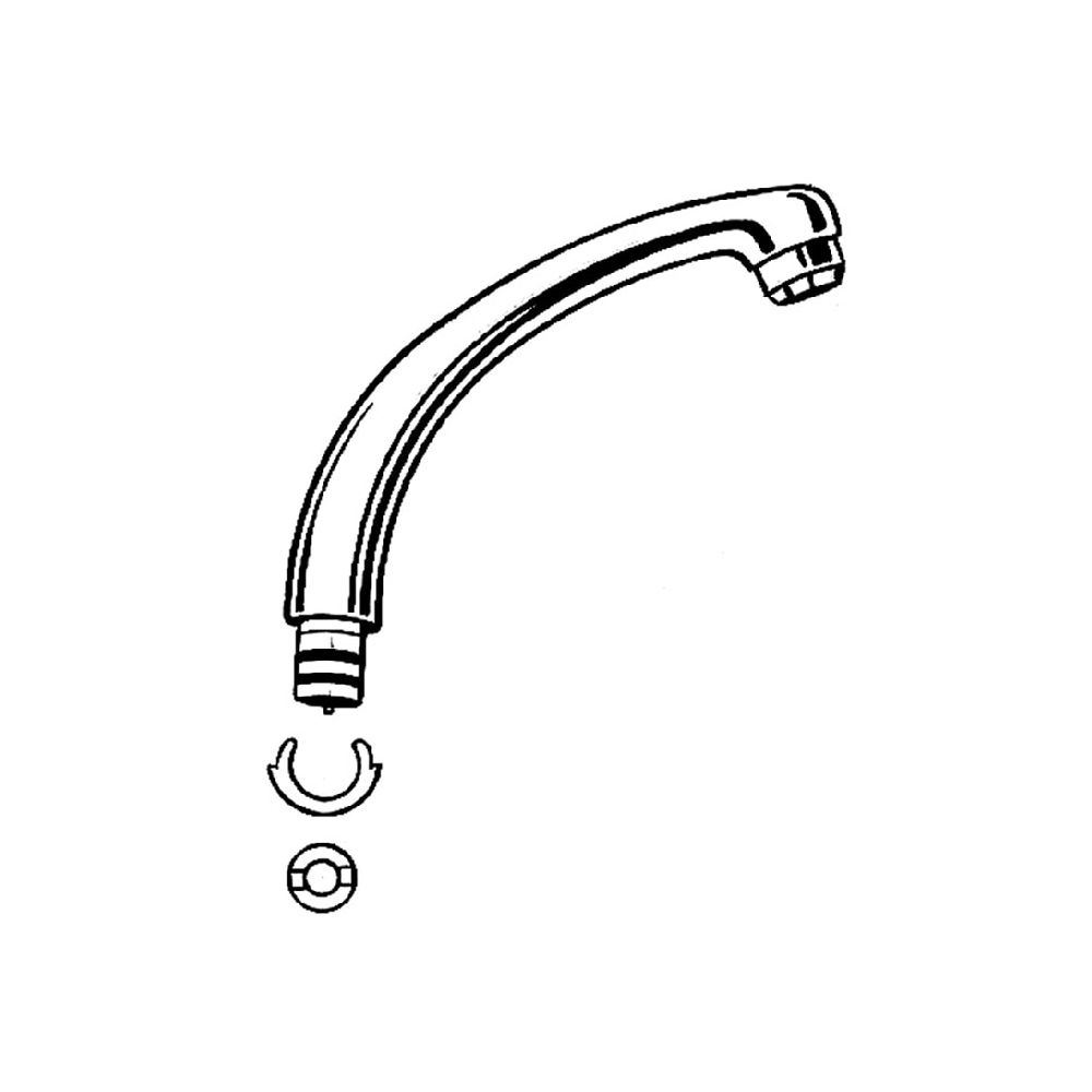 Grohe Gussauslauf schwenkbar, Niederdruck, Ausladung 120mm, Chrom, 13463000... GROHE-13463000  (Abb. 2)