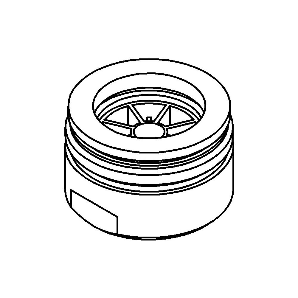 Grohe Mousseur Außengewinde, M24x1, 66l/min bei 3bar, Hard Graphite gebürstet... GROHE-13922AL0 4005176618833 (Abb. 2)