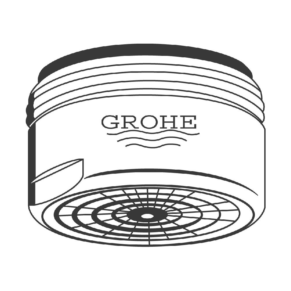 Grohe Mousseur Strahlregler, Außengewinde M24x1, Durchflussklasse A, 13,5-15,0l/min bei 3 bar, Rose ... GROHE-13929MM0  (Abb. 2)