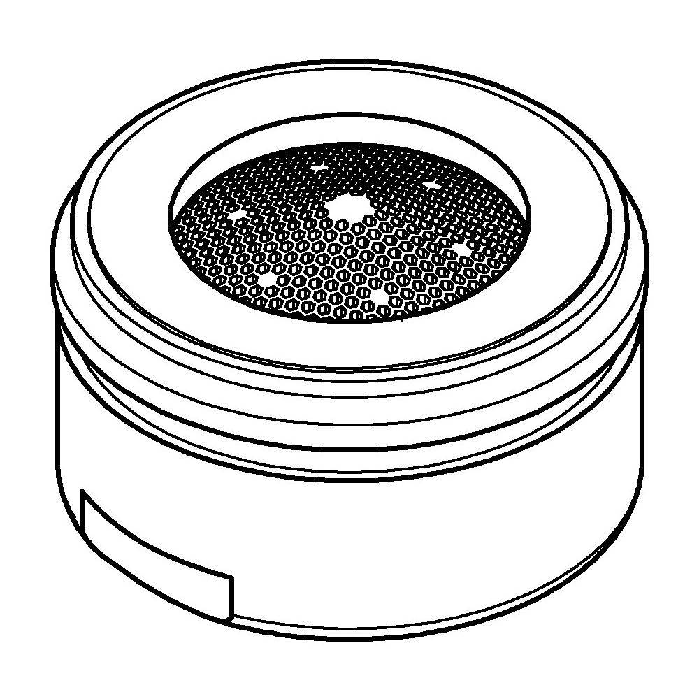 Grohe Mousseur, Außengewinde, M24x1, Durchflussklasse D, 34,8-37,8l/min, Hard Graphite ... GROHE-13941AL0 4005176618857 (Abb. 2)