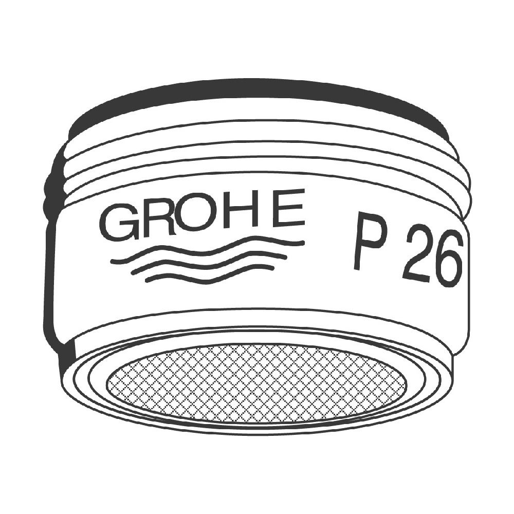 Grohe Laminar Strahlregler, M24x1, 7,5-9,0l/min bei 3 bar, Weiß, 13960L00... GROHE-13960L00 4005176175091 (Abb. 2)
