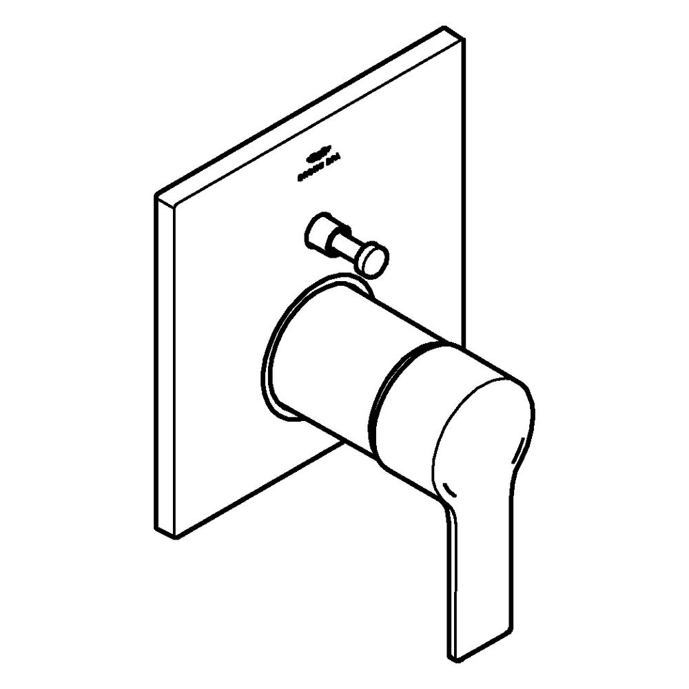 Grohe Allure Einhand-Wannenbatterie, Fertigmontageset Unterputz, mit Umsteller, Satin S... GROHE-19315MS1 4005176945113 (Abb. 2)