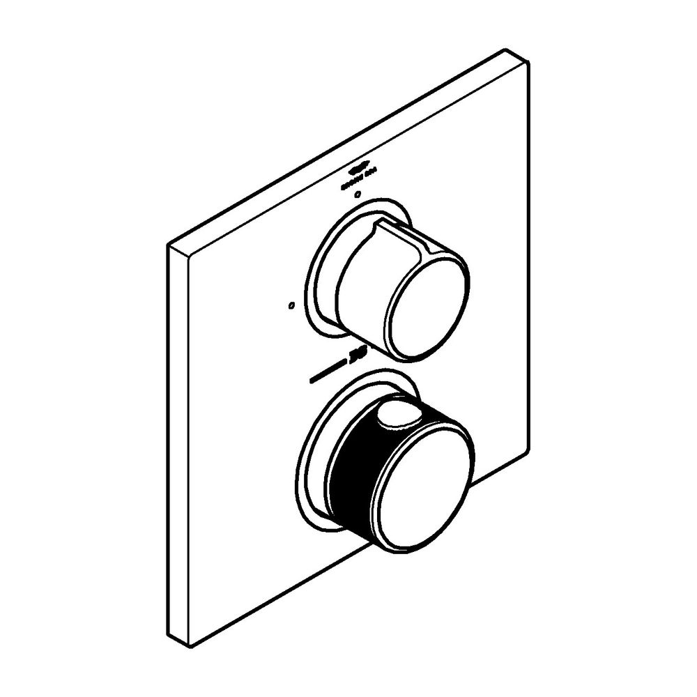 Grohe Allure Thermostat mit 1 Absperrventil hard graphite 19380A02... GROHE-19380A02 4005176513176 (Abb. 5)