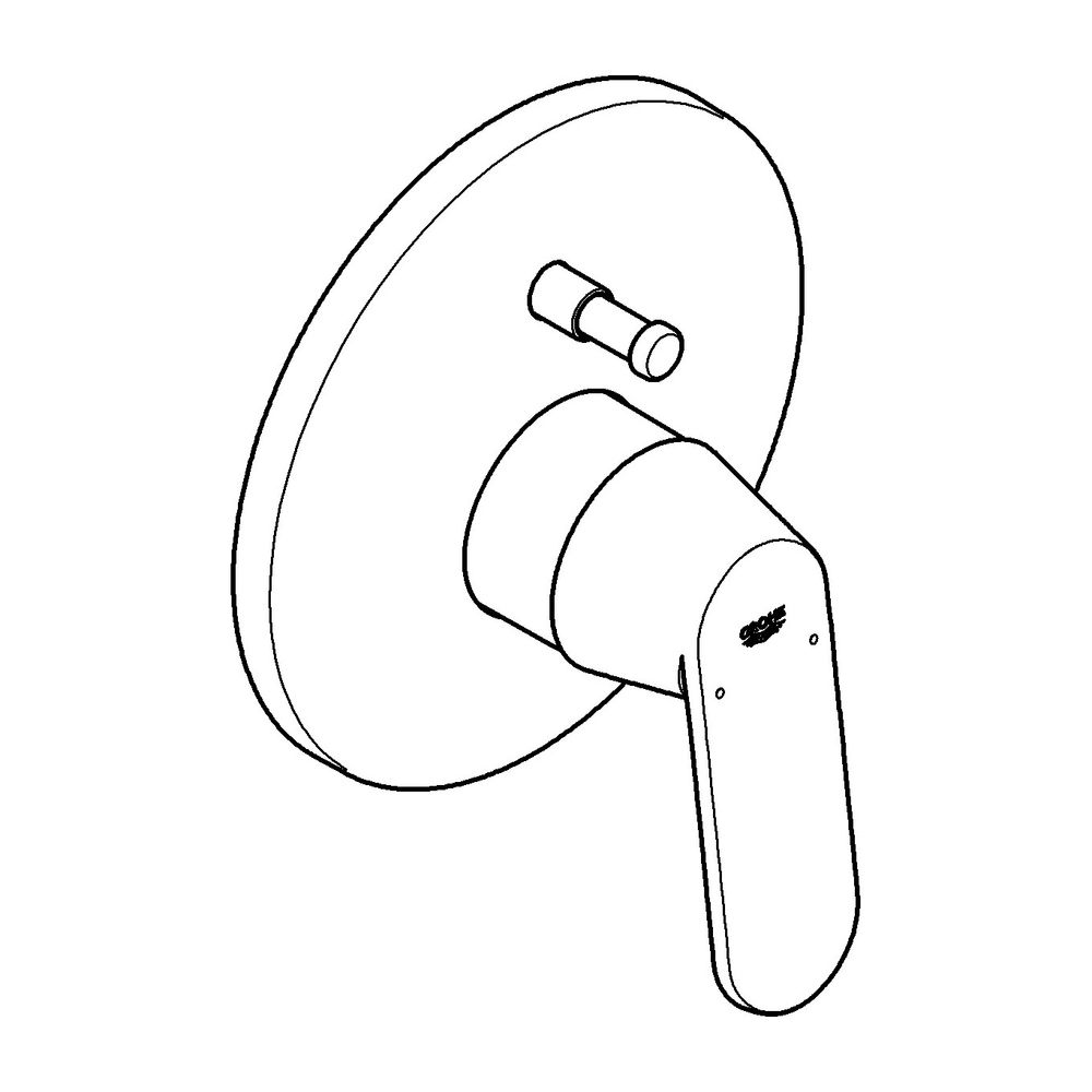 Grohe Eurosmart C Einhand-Wannenbatterie, Fertigmontageset für Rapido E, Chrom, 1938200... GROHE-19382000 4005176874697 (Abb. 2)