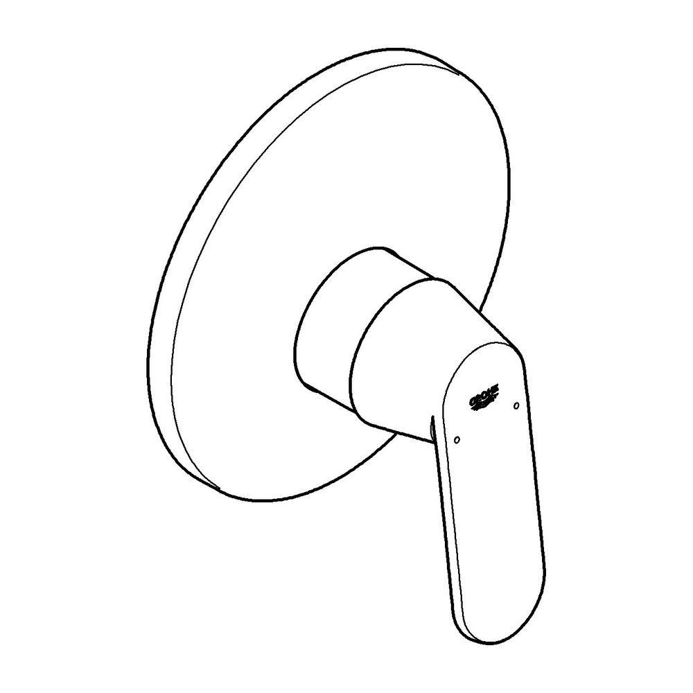 Grohe Eurosmart C Einhand-Brausebatterie, Fertigmontageset für Rapido E, Chrom, 1938300... GROHE-19383000 4005176874765 (Abb. 2)