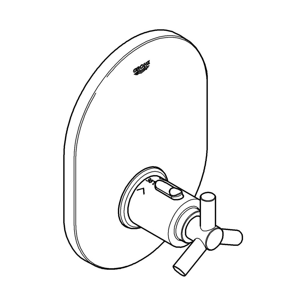 Grohe Atrio Thermostat-Zentralbatterie Fertigmontageset mit Ypsilon-Griff, Chrom, 19392000... GROHE-19392000  (Abb. 2)