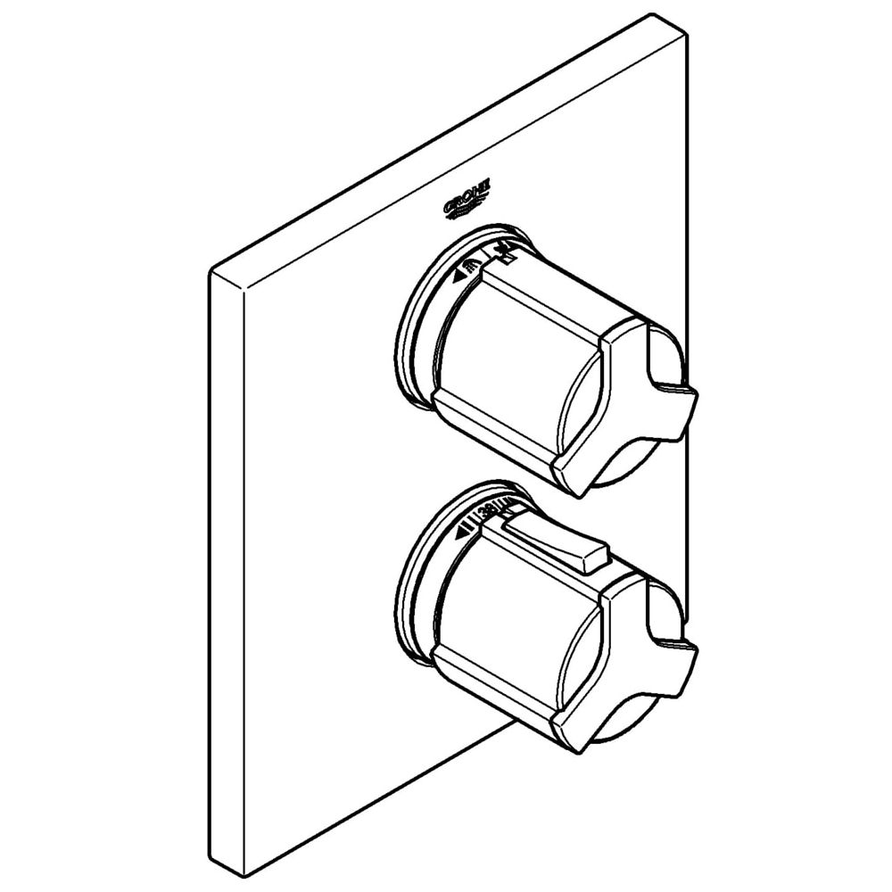 Grohe Thermostat mit integrierter 2-Wege-Umstellung für Wanne oder Dusche mit mehr als ... GROHE-19446000 4005176840807 (Abb. 2)
