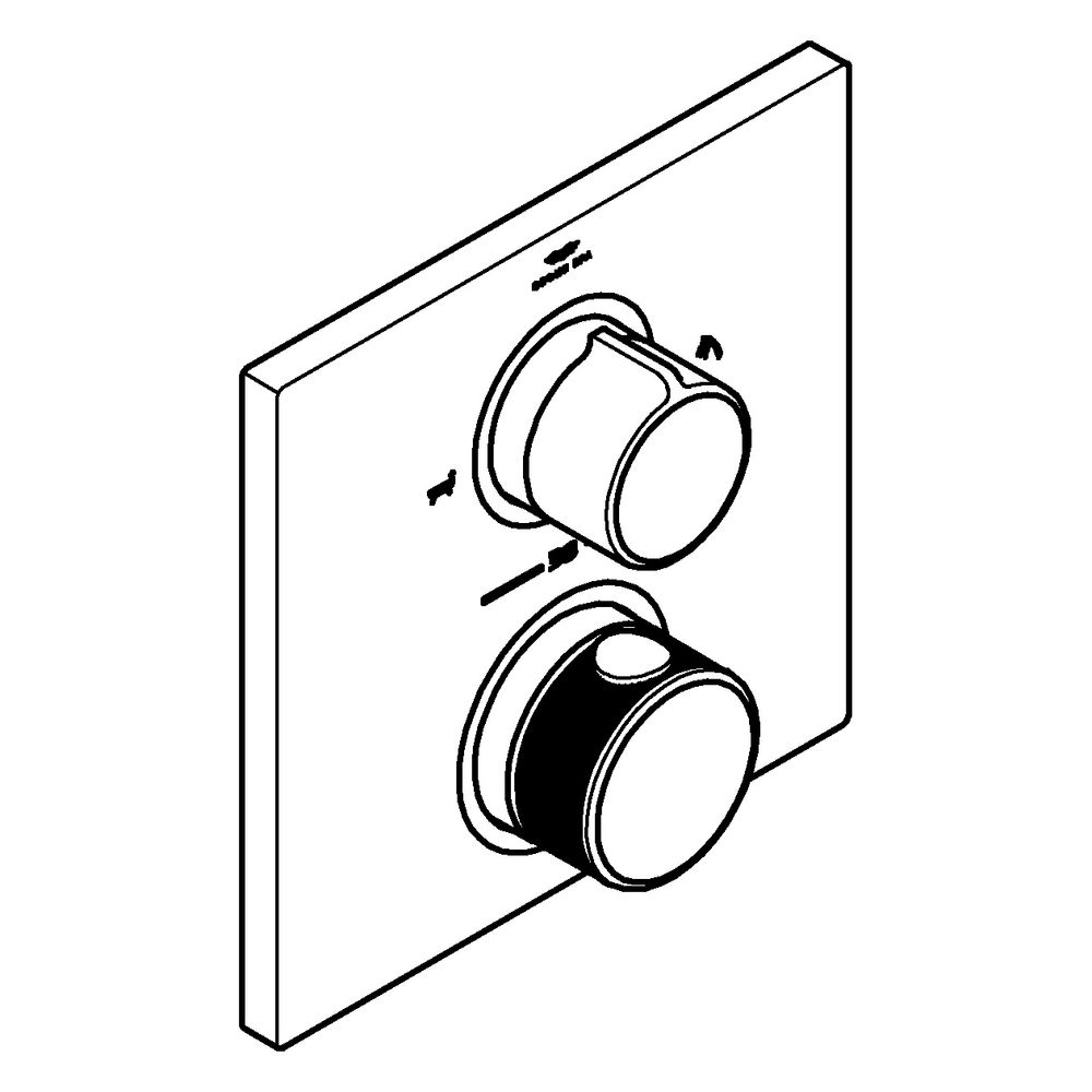 Grohe Allure Thermostat-Brausebatterie 19446, integr. 2-Wege-Umstellung, Fertigmontages... GROHE-19446KF2 4067393057185 (Abb. 2)