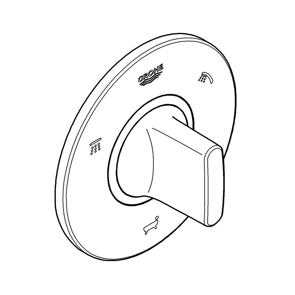 Grohe 5-Wege-Umstellung Veris 66mm, Chrom, 19448000... GROHE-19448000  (Abb. 2)