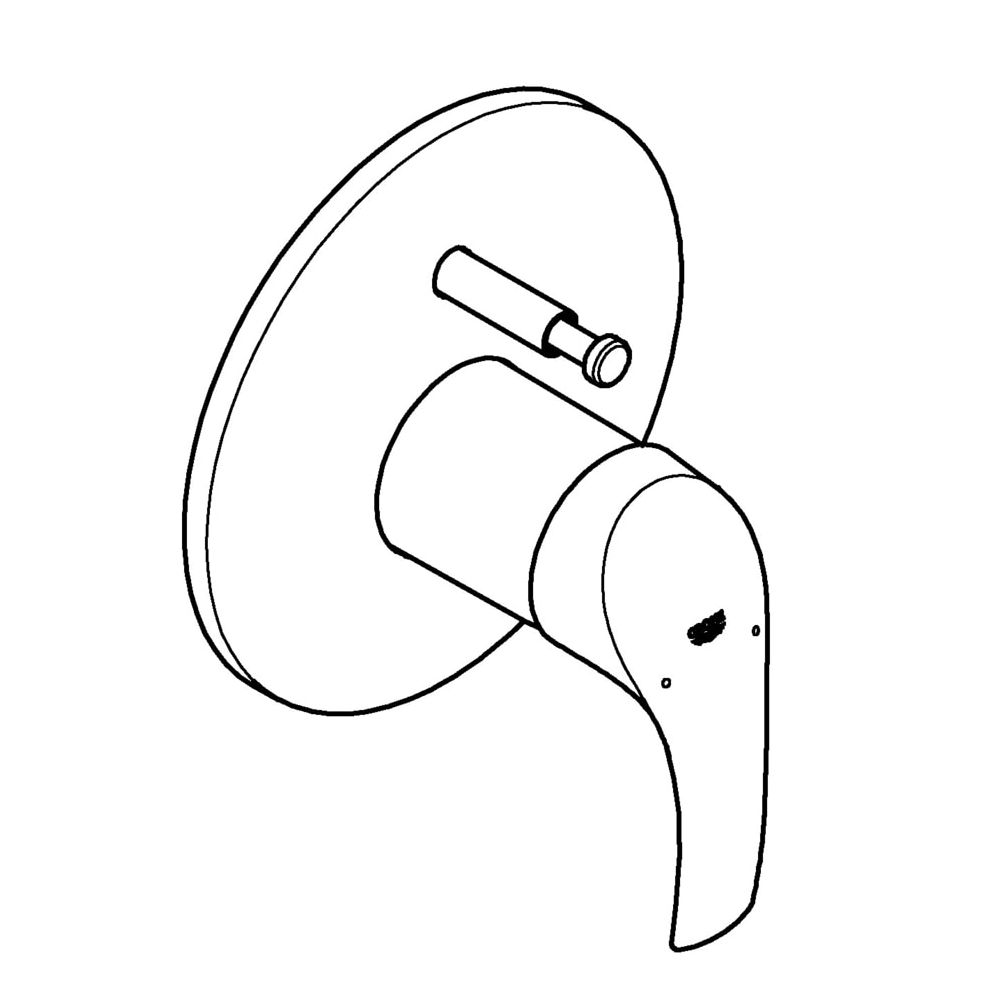 Grohe Eurosmart Einhand-Wannenbatterie, Fertigmontageset für Rapido E, Chrom, 19450002... GROHE-19450002 4005176862229 (Abb. 2)