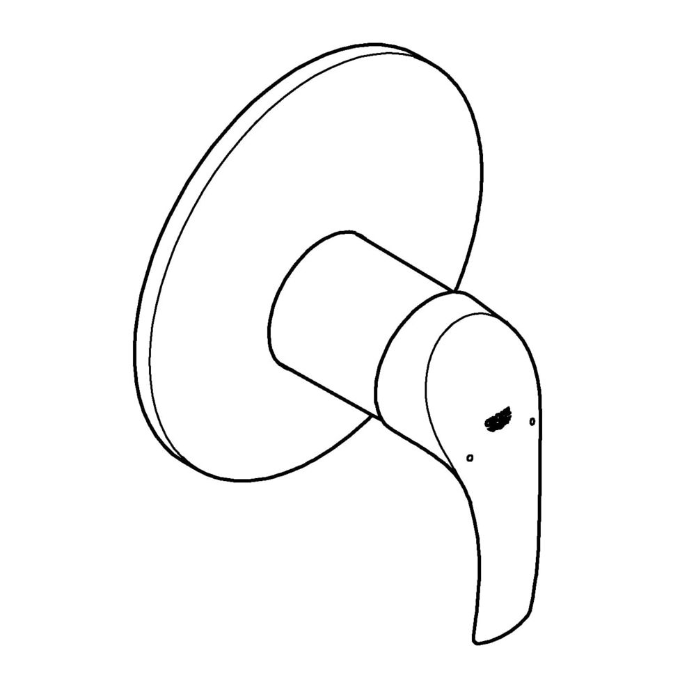 Grohe Eurosmart Einhand-Brausebatterie, Fertigmontageset für Rapido E, Chrom, 19451002... GROHE-19451002 4005176862335 (Abb. 2)