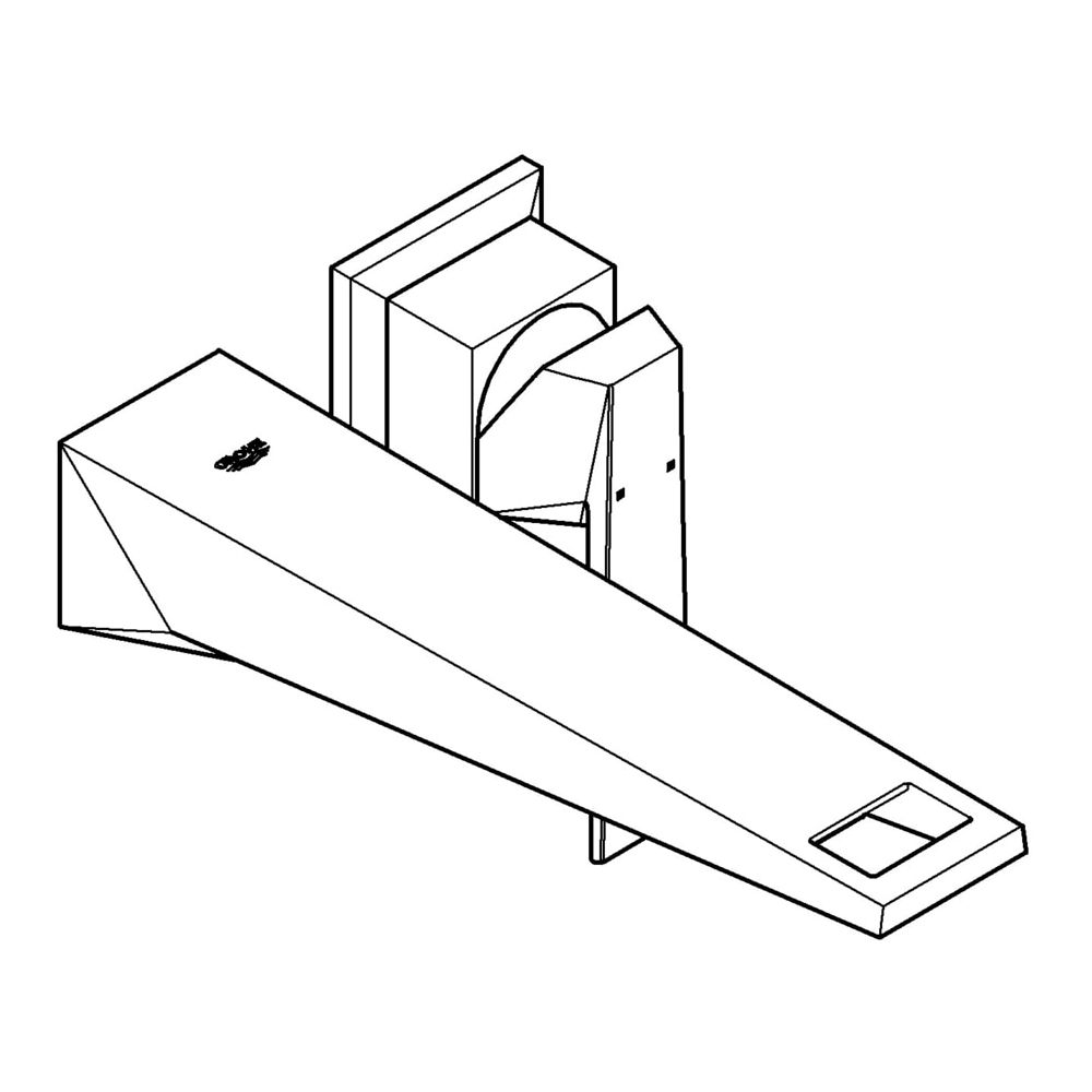 Grohe Allure Brillant 2-Loch-Waschtischbatterie Fertigmontageset, Ausladung 210mm, Hard Graphite, 19... GROHE-19783A00  (Abb. 2)