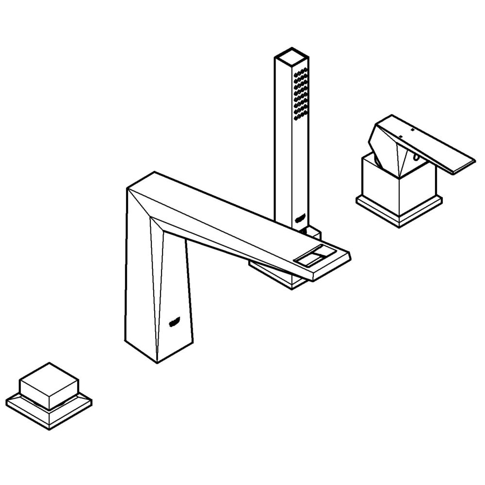 Grohe Allure Brillant 4-Loch Einhand-Wannenkombination, eigensicher, Hard Graphite, 19787A01... GROHE-19787A01  (Abb. 2)