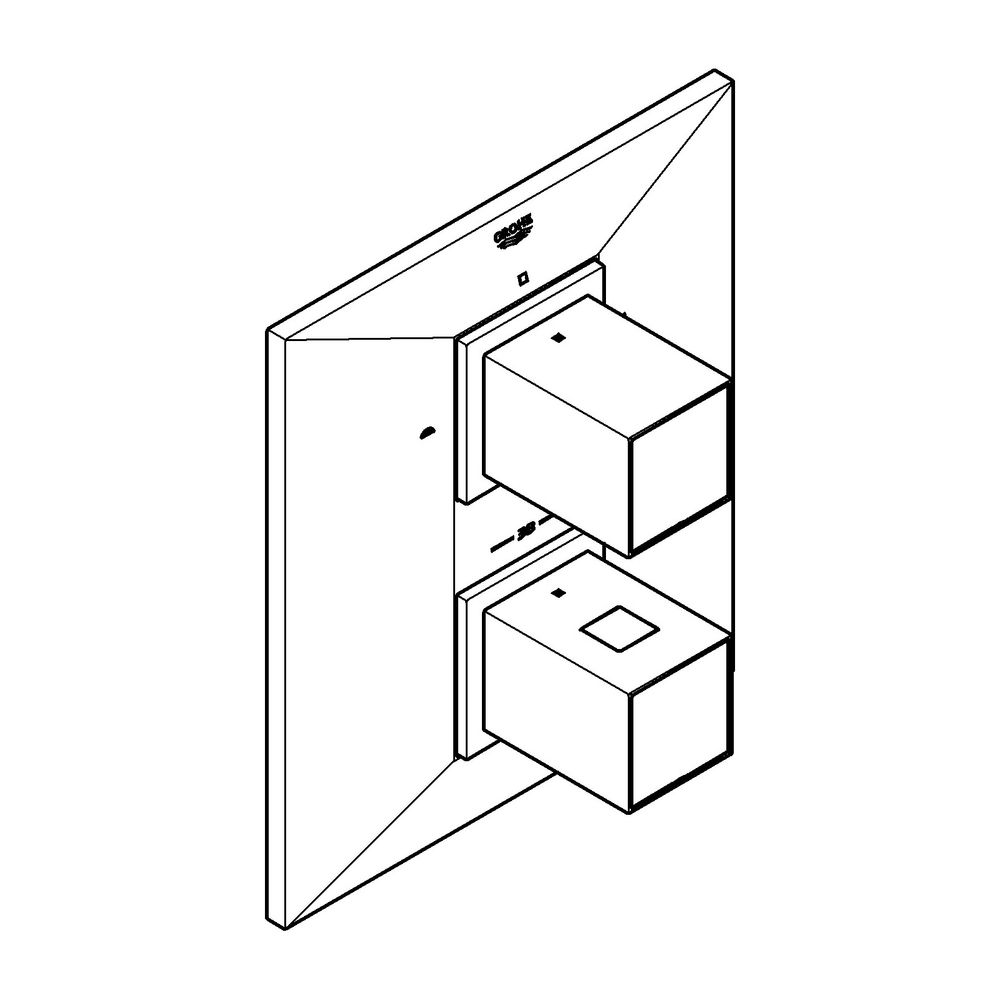 Grohe Allure Brilliant Thermostat-Wannenbatterie, 2-Wege-Umstellung, verchromt, Chrom, ... GROHE-19792000 4005176899096 (Abb. 2)