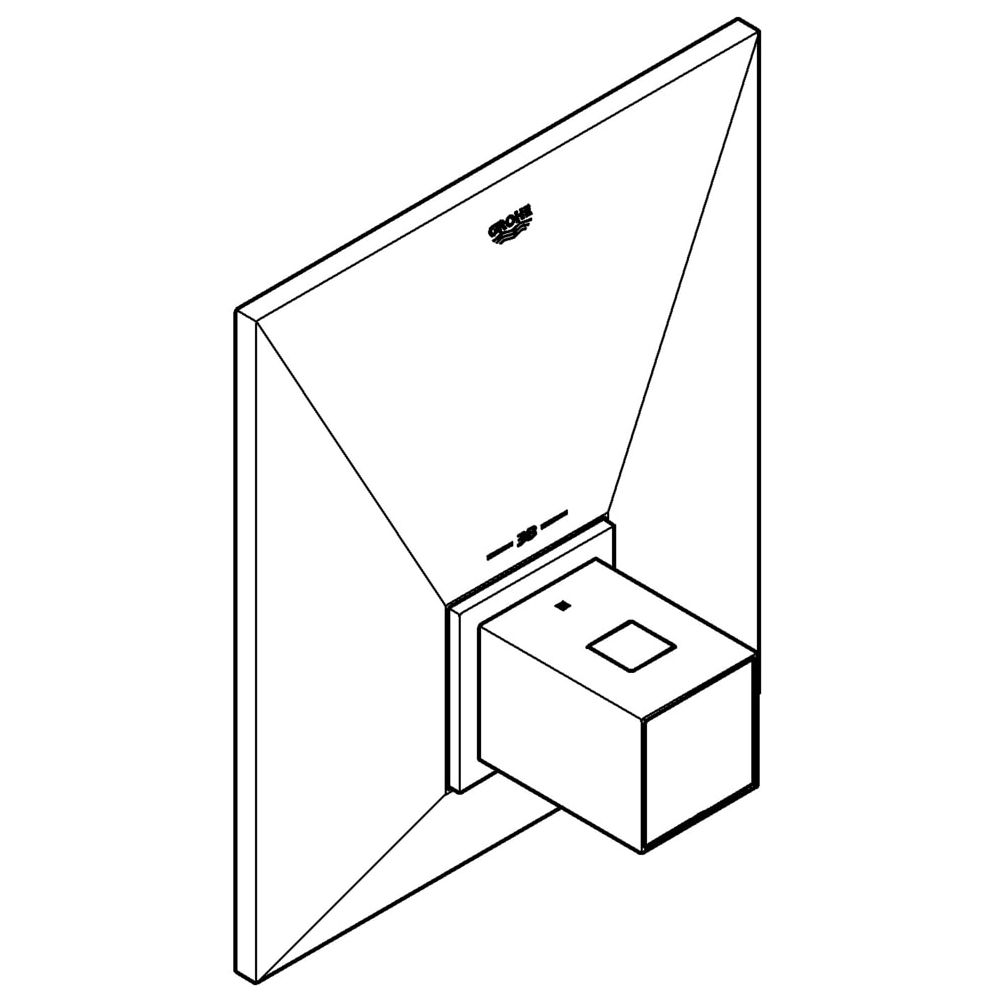 Grohe Allure Brilliant Thermostat-Zentralbatterie, Fertigmontageset für Rapido T, Chrom, 19887000... GROHE-19887000  (Abb. 2)