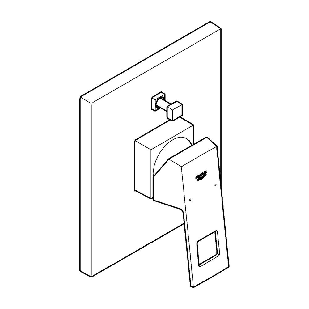 Grohe Eurocube UP-Einhand-Wannenbatterie, Fertigmontageset für Rapido E, Chrom, 1989600... GROHE-19896000 4005176901201 (Abb. 2)
