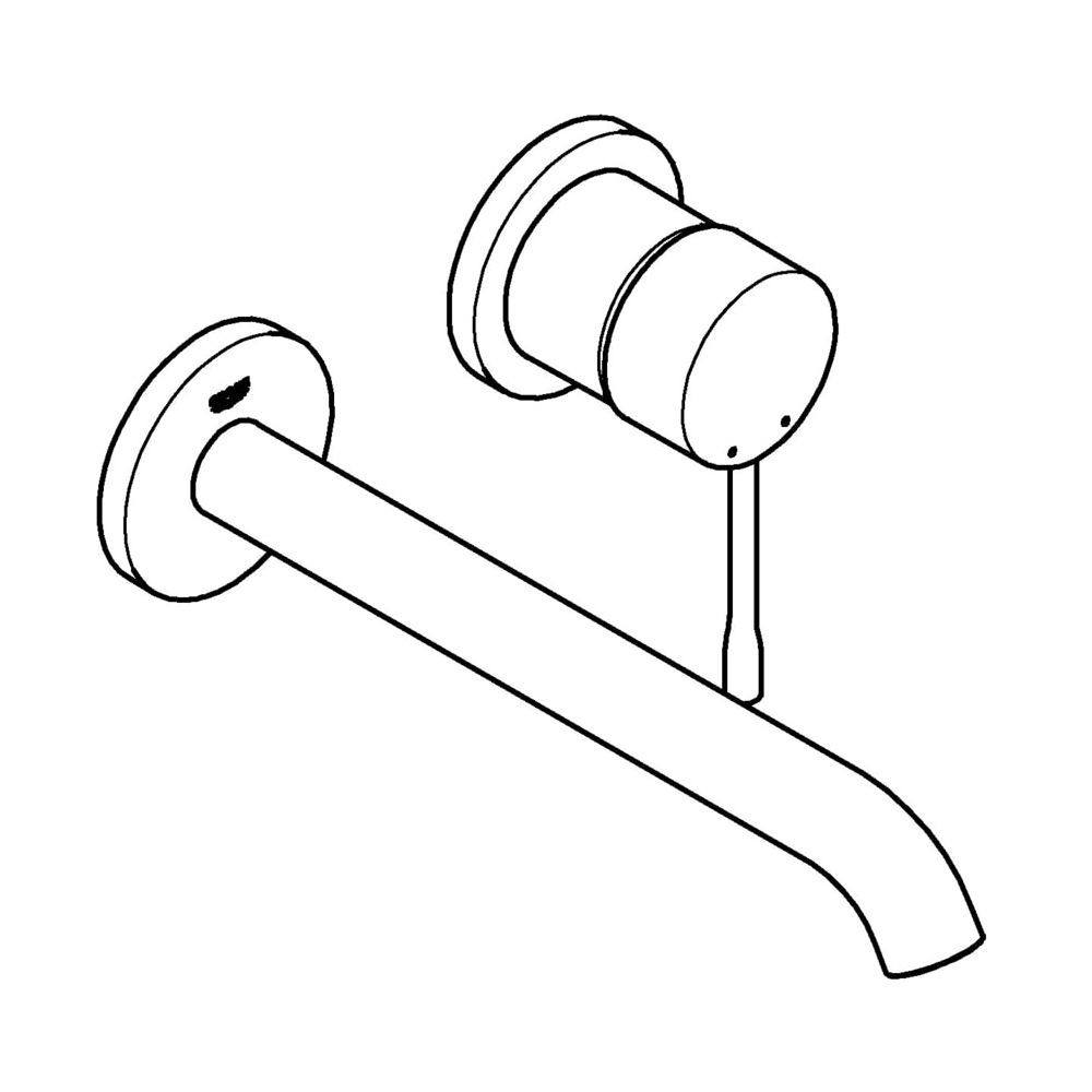 Grohe Essence 2-Loch-Waschtischbatterie, Wandmontage, 230mm Ausladung, Chrom, 19967001... GROHE-19967001 4005176307140 (Abb. 2)