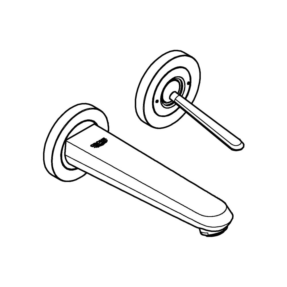 Grohe Eurodisc Joy 2-Loch-Waschtisch-Wandbatterie, Ausladung 171mm, Moon White/Chrom, 19968LS0... GROHE-19968LS0  (Abb. 2)