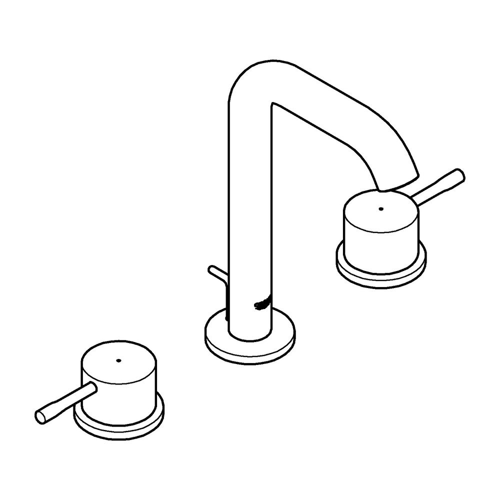Grohe Essence 3-Loch-Einhand-Waschtischbatterie Cool Sunrise gebürstet, 1 1/4" Zugstang... GROHE-20296GN1 4067393033677 (Abb. 2)