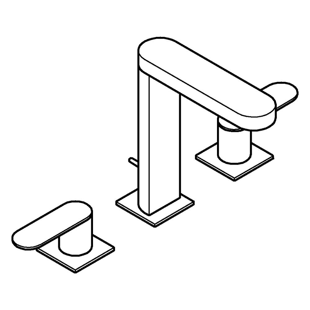 Grohe Plus 3-Loch-Waschtischbatterie Standmontage Zweigriff, mit Zugstangen-Ablaufgarni... GROHE-20301GN4 4067393079705 (Abb. 2)