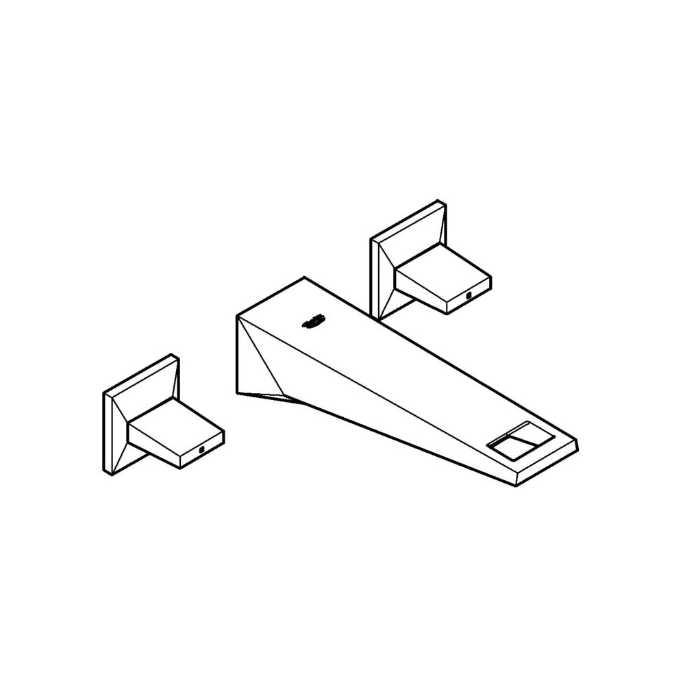 Grohe Allure Brilliant 3-Loch-Waschtischbatterie, 1/2", Wandmontage, 161mm Ausladung, Hard Graphite,... GROHE-20346A00  (Abb. 2)