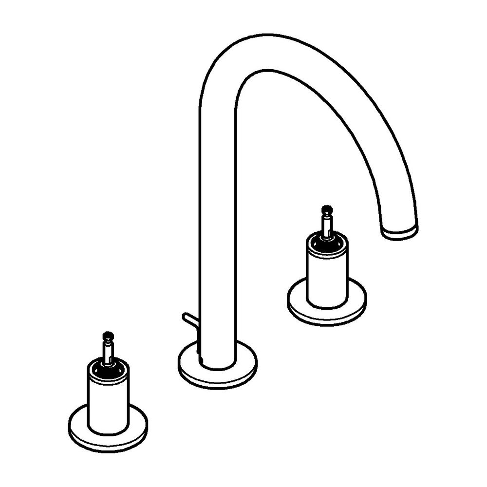 Grohe Atrio PC 3-Loch-Waschtischbatterie für Hebelgriffe, Zugstangen-Ablaufgarnitur, Wa... GROHE-20593DA0 4005176511479 (Abb. 5)