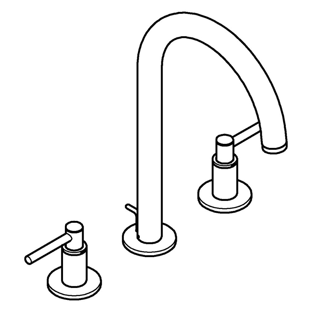Grohe Atrio 3-Loch-Waschtischbatterie, mit Hebelgriffen, Zugstangen-Ablaufgarnitur 1 1/... GROHE-20649MS0 4005176945601 (Abb. 2)