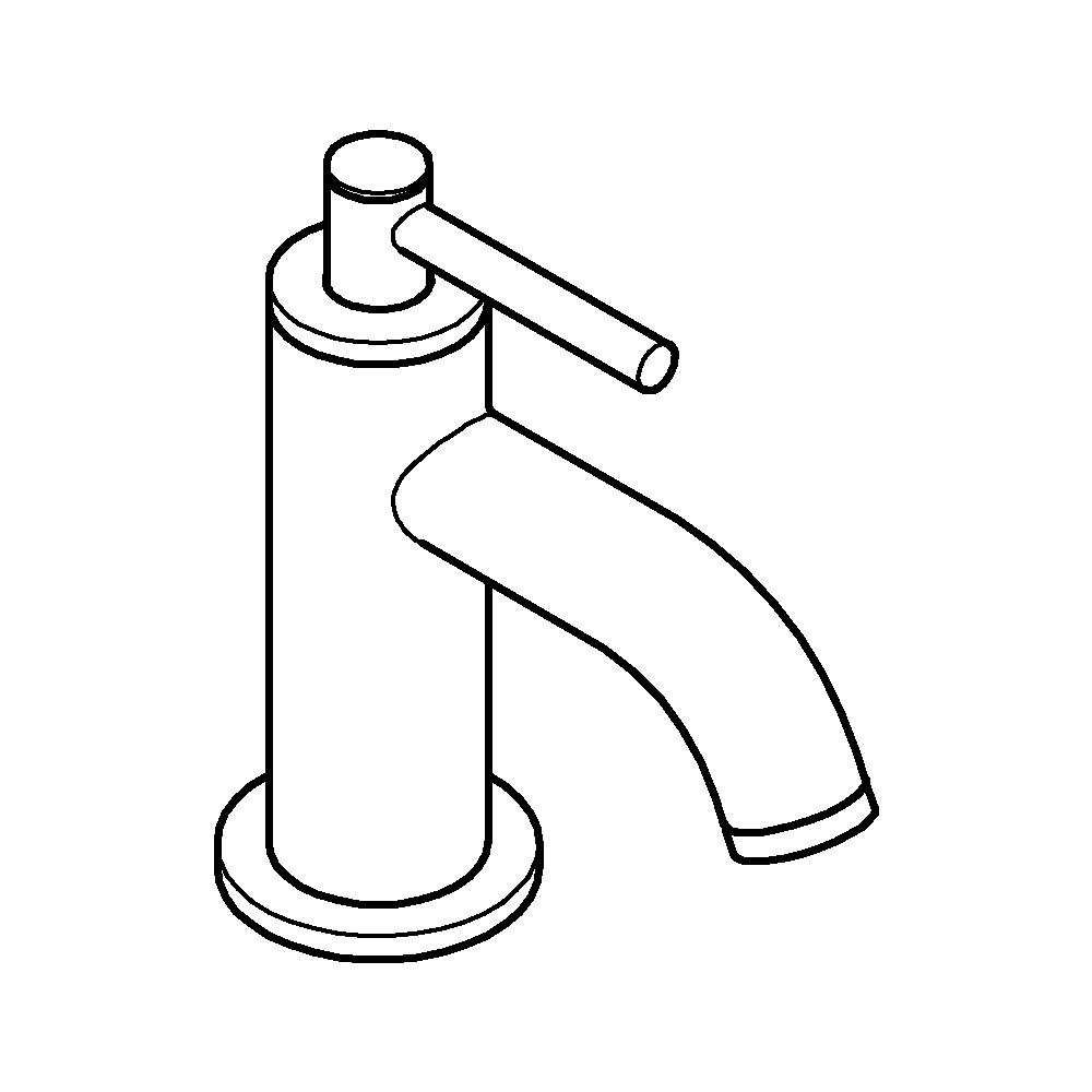 Grohe Atrio Standventil, XS-Size, mit Hebelgriff, Satin Steel, 20658MS0... GROHE-20658MS0 4005176945618 (Abb. 2)