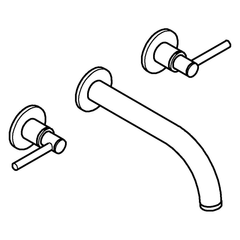 Grohe Atrio 3-Loch-Waschtisch-Wandbatterie, Fertigmontageset für 29 025 002, mit Hebelg... GROHE-20662KF0 4067393056690 (Abb. 2)