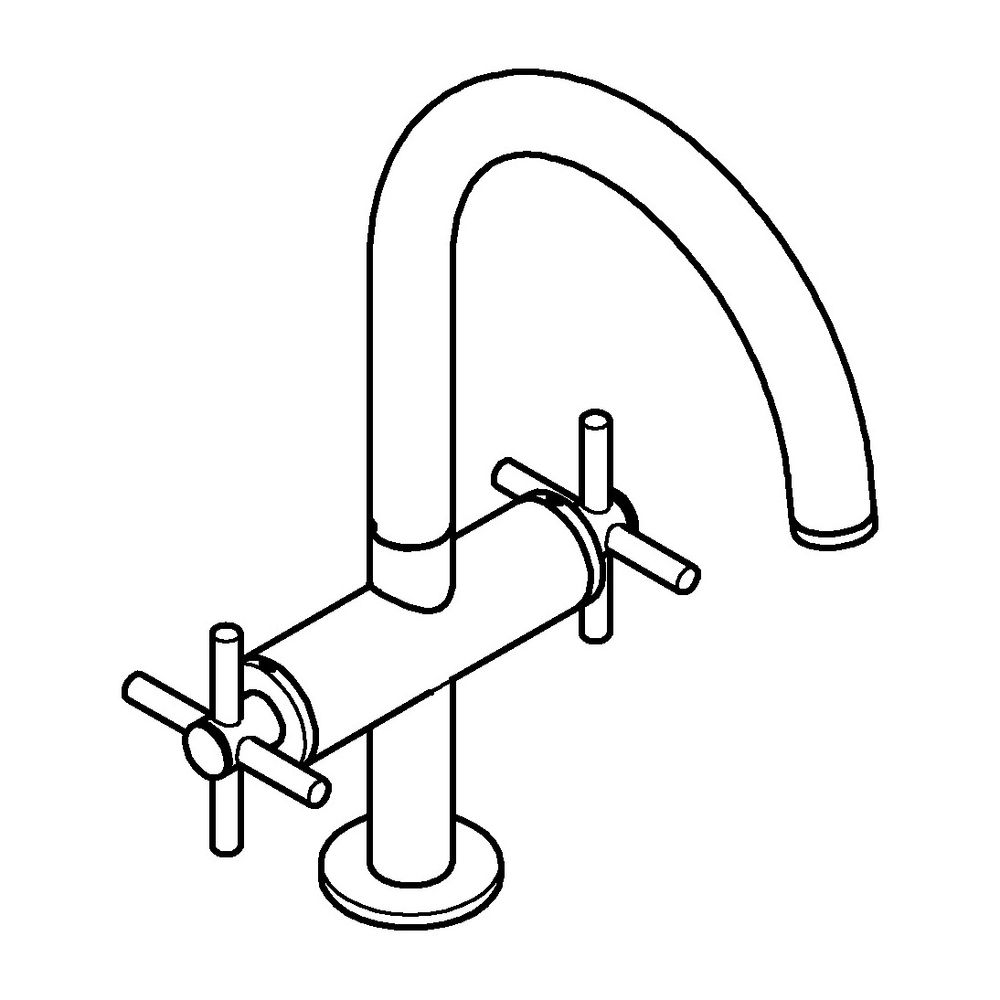 Grohe Atrio Waschtisch-Einlochbatterie 1/2" L-Size, Warm Sunset gebürstet, mit Kreuzgri... GROHE-21144DL0 4005176952050 (Abb. 2)