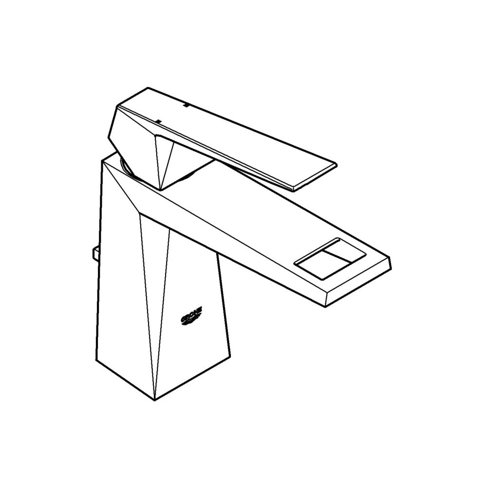 Grohe Allure Brilliant Einhand-Waschtischbatterie, 1/2", M-Size, Zugstangen-Ablaufgarnitur 1 1/4", H... GROHE-23029A00  (Abb. 2)