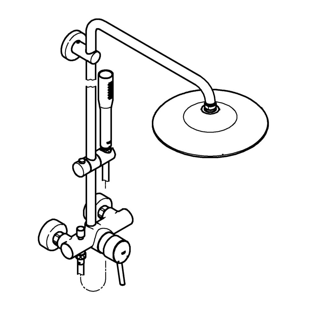 Grohe Euphoria Concetto Duschsystem 260, Einhandmischer für die Wandmontage, mit Einhandmischer und ... GROHE-23061002  (Abb. 2)