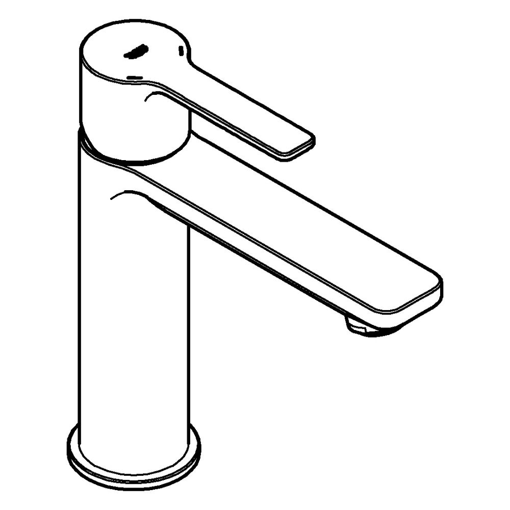 Grohe Lineare Einhand-Waschtischbatterie, S-Size, 1-Loch-Montage, Push-open Ablaufgarni... GROHE-23106GN1 4067393101079 (Abb. 2)