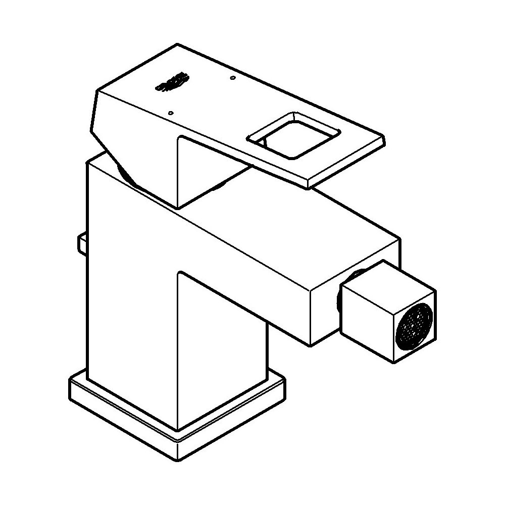 Grohe Eurocube Einhand-Bidetbatterie 1/2" hard graphite gebürstet 23138AL0... GROHE-23138AL0 4005176585517 (Abb. 4)