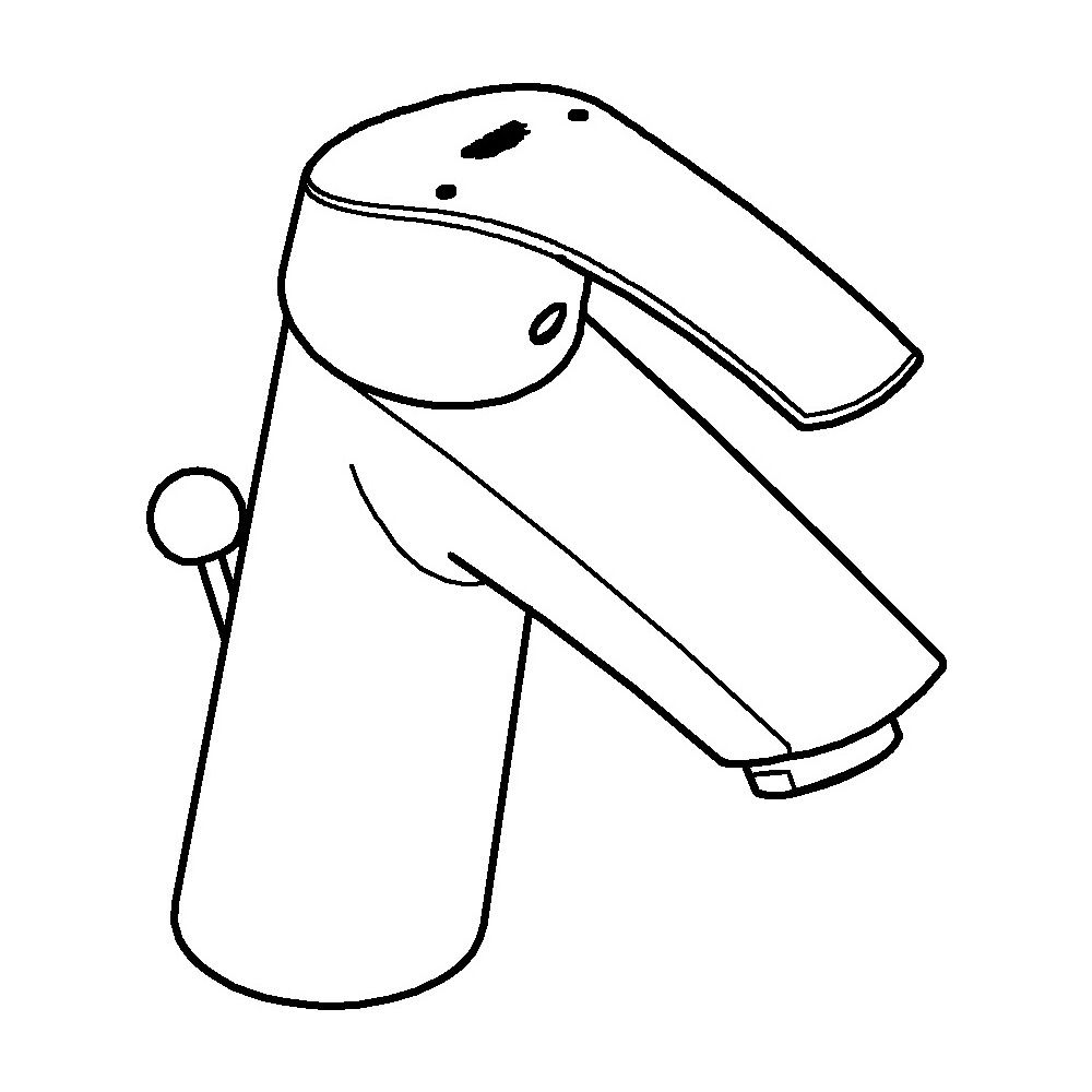 Grohe Eurosmart 1-Loch-Einhand-Waschtischbatterie, M-Size, 1 1/4" Zugstangen-Garnitur, ... GROHE-23322001 4005176934506 (Abb. 2)