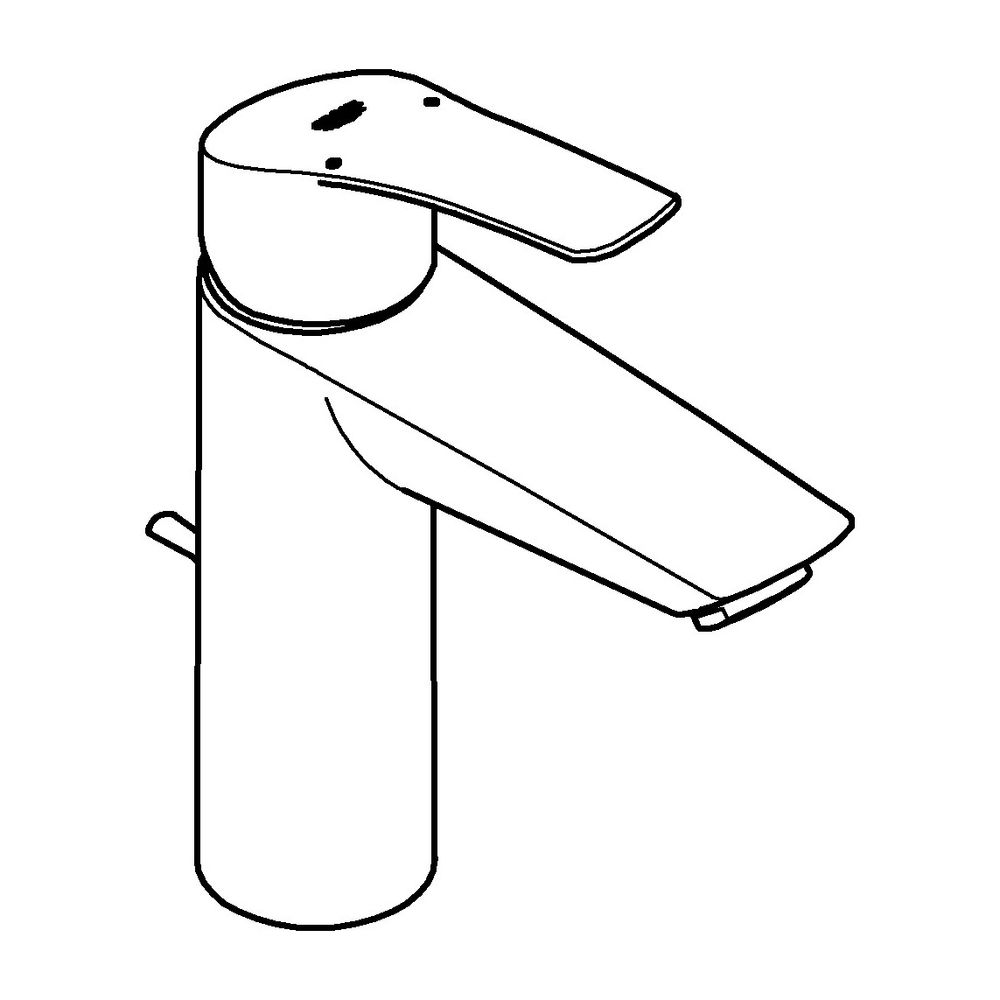Grohe Eurosmart 1-Loch-Einhand-Waschtischbatterie, M-Size, Mattschwarz, Zugstangen-Gar... GROHE-233222433 4067393017141 (Abb. 2)