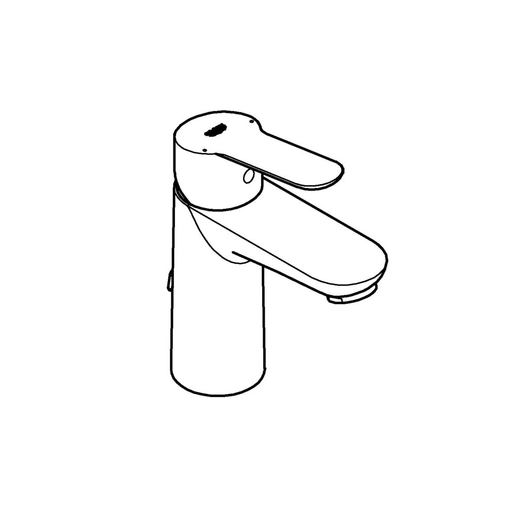 Grohe Einhand-Waschtischbatterie BauEdge, mit versenkbarer Kette, S-Size, 5,7l/min, Chr... GROHE-23329000 4005176934261 (Abb. 2)