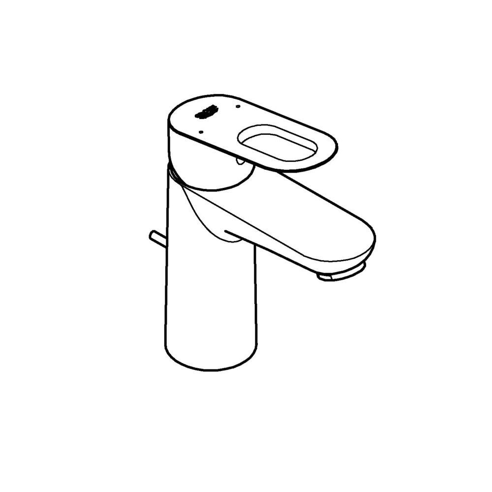 Grohe BauLoop Einhand-Waschtischbatterie, DN 15, S-Size, 1-Loch-Montage, mit Zugstangen-Ablaufgarnit... GROHE-23335000  (Abb. 2)