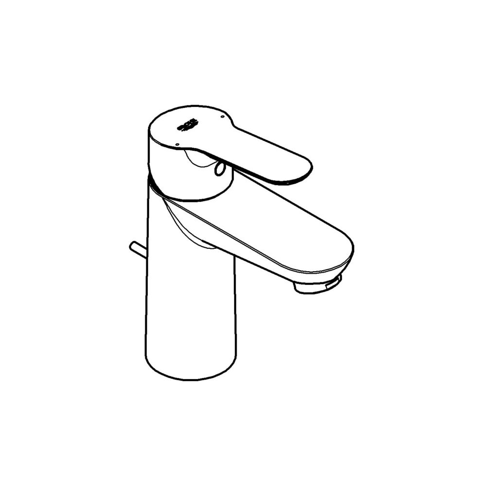 Grohe BauEdge Einhand-Waschtischbatterie, 1/2", S-Size, Zugstangen-Ablaufgarnitur aus M... GROHE-23356000 4005176934131 (Abb. 2)