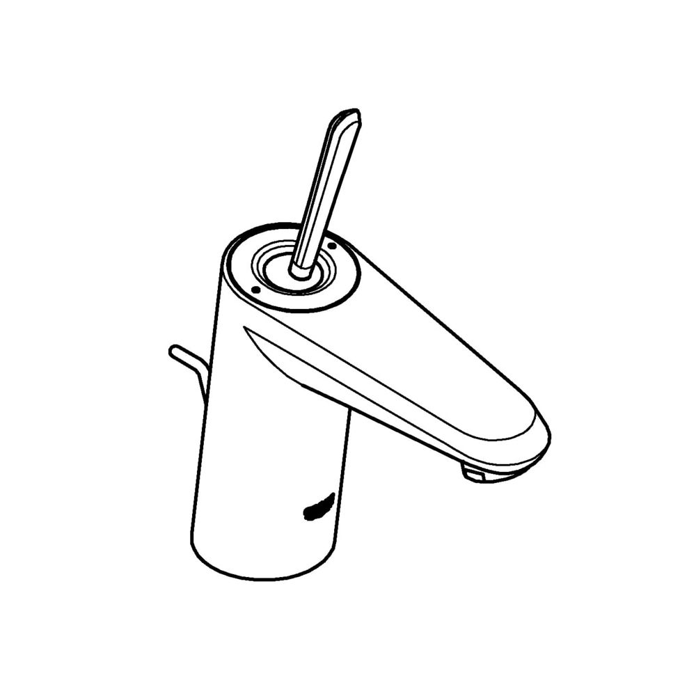 Grohe Eurodisc Joy Einhand-Waschtischbatterie, 1/2", S-Size, Moon White/Chrom, 23425LS0... GROHE-23425LS0  (Abb. 2)