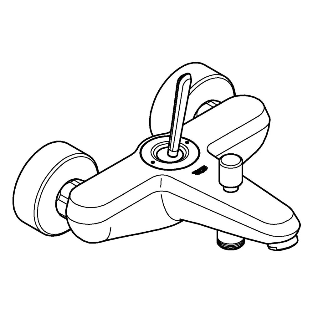 Grohe Eurodisc Joy Einhand-Wannenbatterie, 1/2", Moon White/Chrom, 23431LS0... GROHE-23431LS0 4005176993756 (Abb. 2)