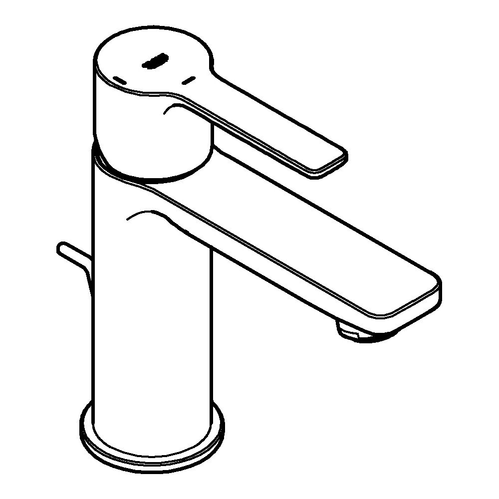 Grohe Lineare Einhand-Waschtischbatterie, XS-Size, 1-Loch-Montage, Energie-Spar-Funkti... GROHE-237902431 4067393081685 (Abb. 2)