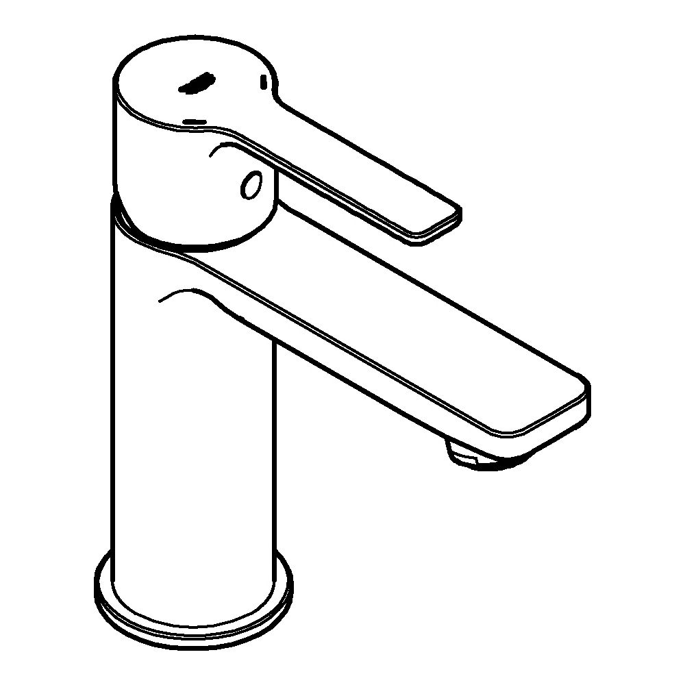 Grohe Lineare Einhand-Waschtischbatterie, XS-Size, 1-Loch-Montage, glatter Körper, Pus... GROHE-237912431 4067393081739 (Abb. 2)