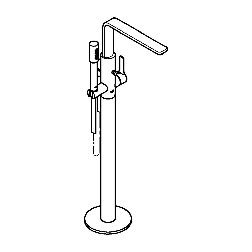 Grohe Lineare Einhand-Wannenbatterie 1/2" Bodenmontage supersteel 23792DC1... GROHE-23792DC1 4005176412837 (Abb. 2)