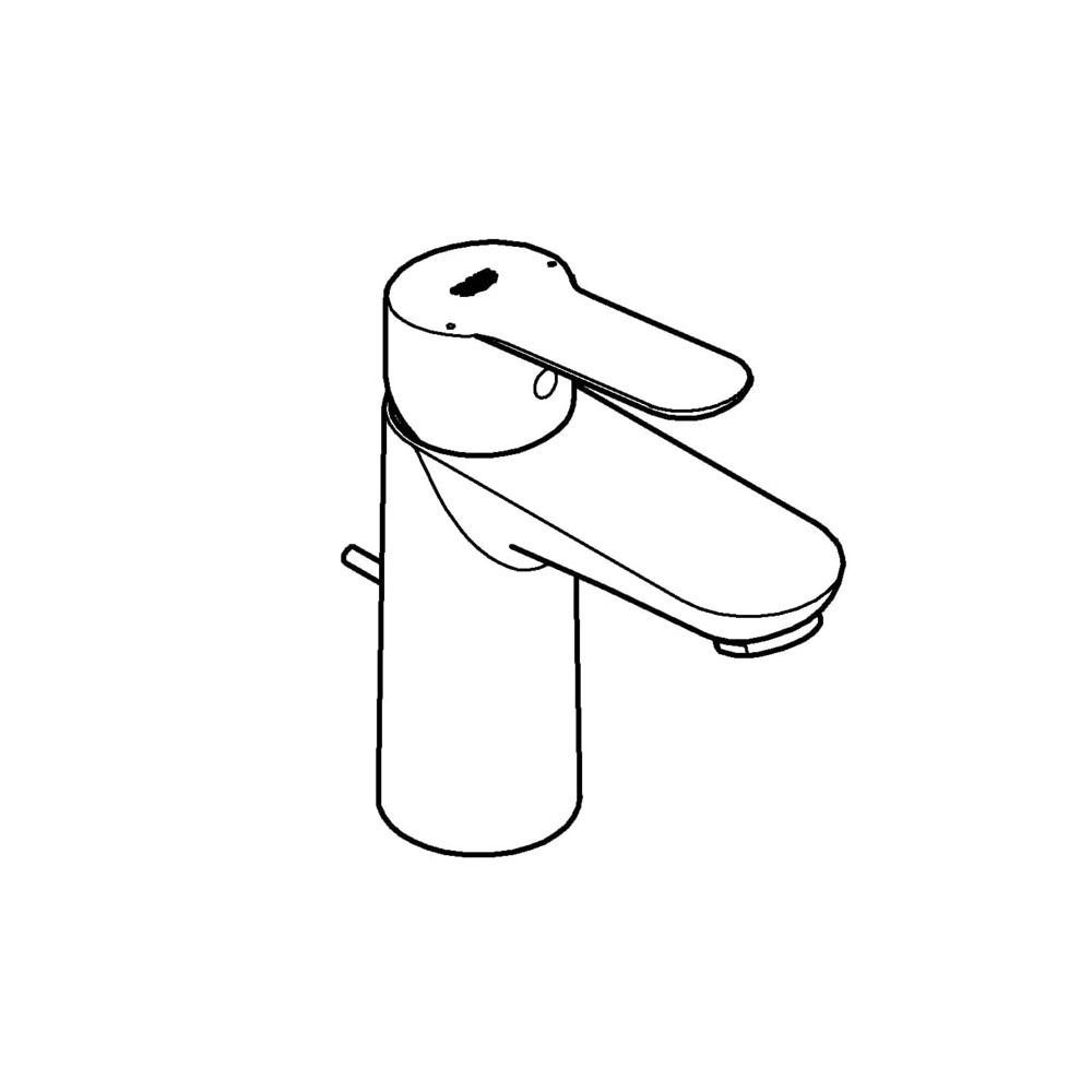 Grohe BauEdge Einhand-Waschtischbatterie, 1-Loch-Montage, mit Temperaturbegrenzer, Chro... GROHE-23802000 4005176421655 (Abb. 2)