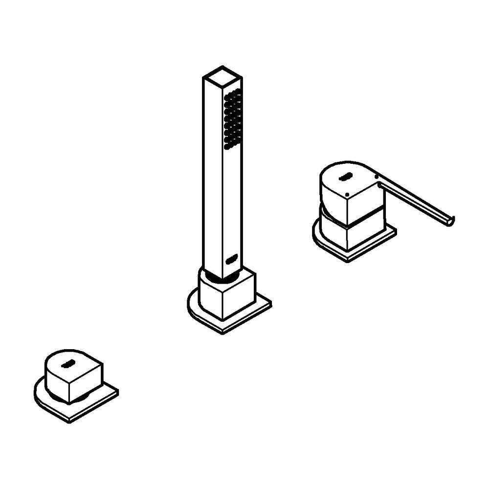 Grohe Plus 3-Loch Einhand-Wannenkombination 23845003... GROHE-23845003 4005176496677 (Abb. 10)