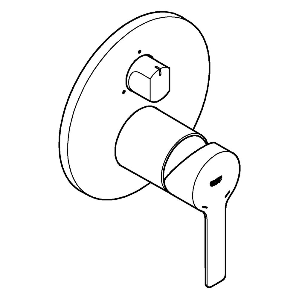 Grohe Lineare Einhandbatterie Fertigmontageset, mit 3-Wege-Umstellung, für Rapido Smar... GROHE-240952431 4067393081715 (Abb. 2)